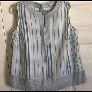 Talbots sleeveless summer blouse.